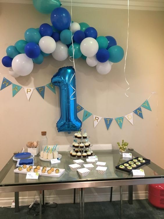 Number 13 Balloon by [Brand Name] - 40-Inch Navy Blue Birthday Decoration for 13th Year Celebration