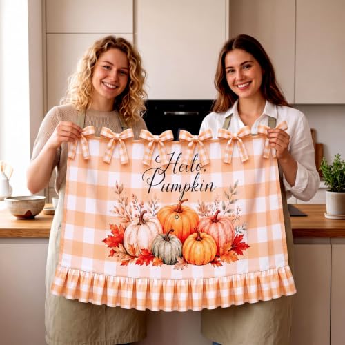 Fall Oven Skirt Pumpkin Oven Curtain 4-Piece Seasonal Kitchen Decor - Fall Style