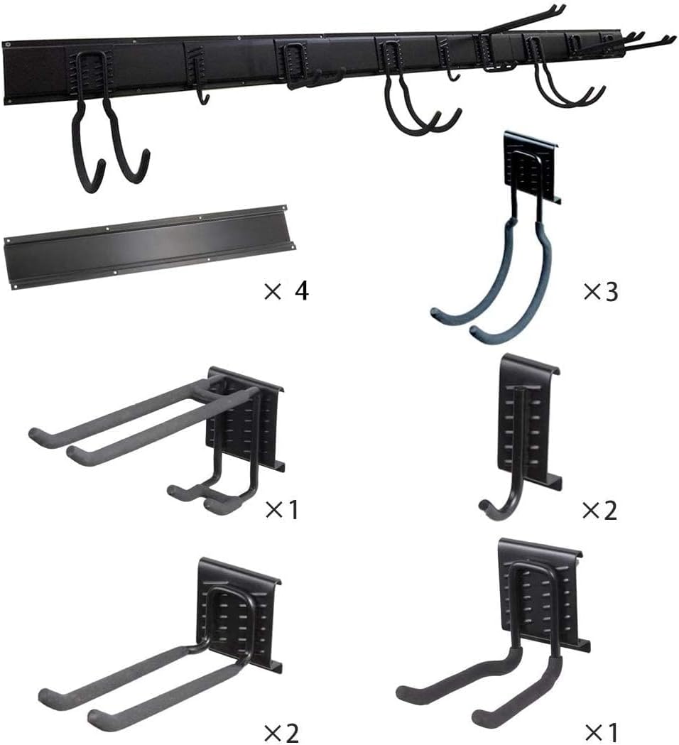Ultrawall Tool Storage Rack - 13 PCS Adjustable Wall-Mounted Organizer | 64-Inch Heavy-Duty Steel System