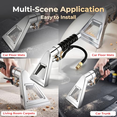 Vacuums & Carpet Extractor Kit with Stainless Steel Wand for Car & Home Cleaning