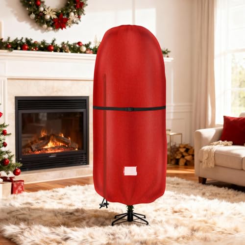 KHAMAL 6 FT Christmas Tree Cover Waterproof & Dustproof Storage Bag - Red