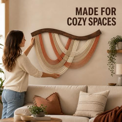 Large Boho Tapestry Wall Hanging - Rustic Wall Art Decor for Living Room