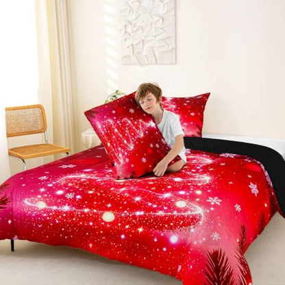 King Size Christmas Tree Comforter Set for Kids & Children - Multi 8038