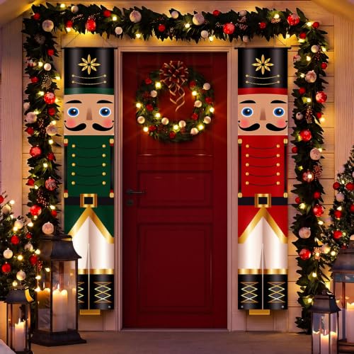 Nutcracker Christmas Banner 6 Pack - Vivid Color & Cute Soldier Decorations
