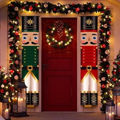 Nutcracker Christmas Banner 6 Pack - Vivid Color & Cute Soldier Decorations