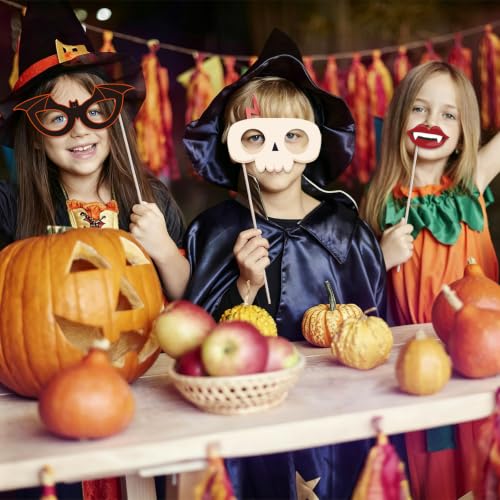 Halloween Photo Booth Props Kit 26 Pieces Spooky Party Decorations