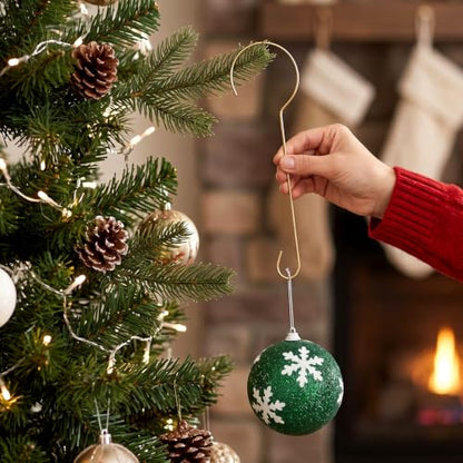 Heavy Duty Large Christmas Ornament Hooks - Gold, 30 Pcs 9.5 Inches