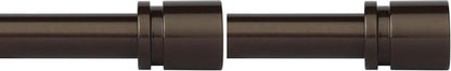 Byondeth Adjustable Curtain Rods - 16 to 60 Inch Length, 1 Inch Diameter, Antique Bronze Finish (Pack of 2)