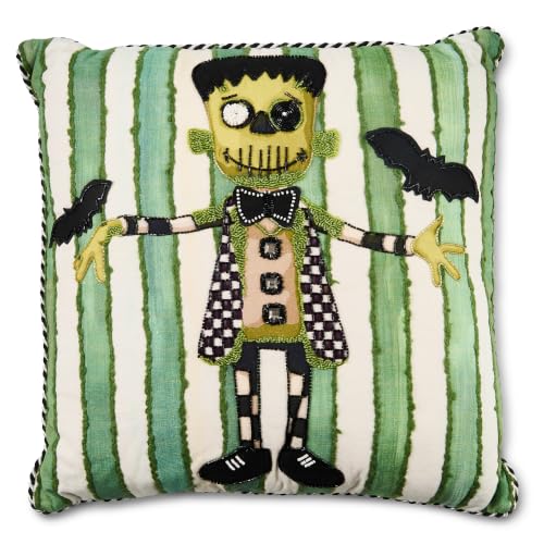Halloween Frankenstein Throw Pillow 20x20 - Spooky Fall Decor