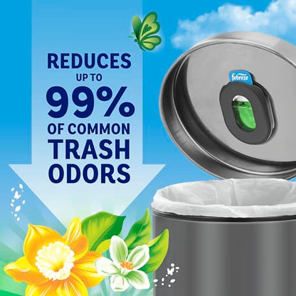 Febreze Trash Odor Fighter Stick-On Deodorizer for Garbage Cans, 4 Refills - Gain Original Scent
