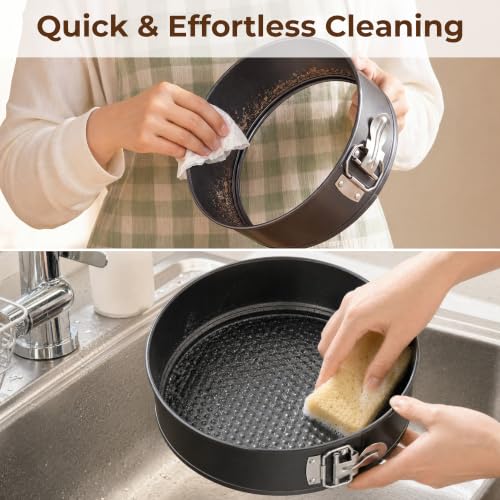 9 Inch Springform Pan with Removable Bottom for Easy Cake Release - EPXEE