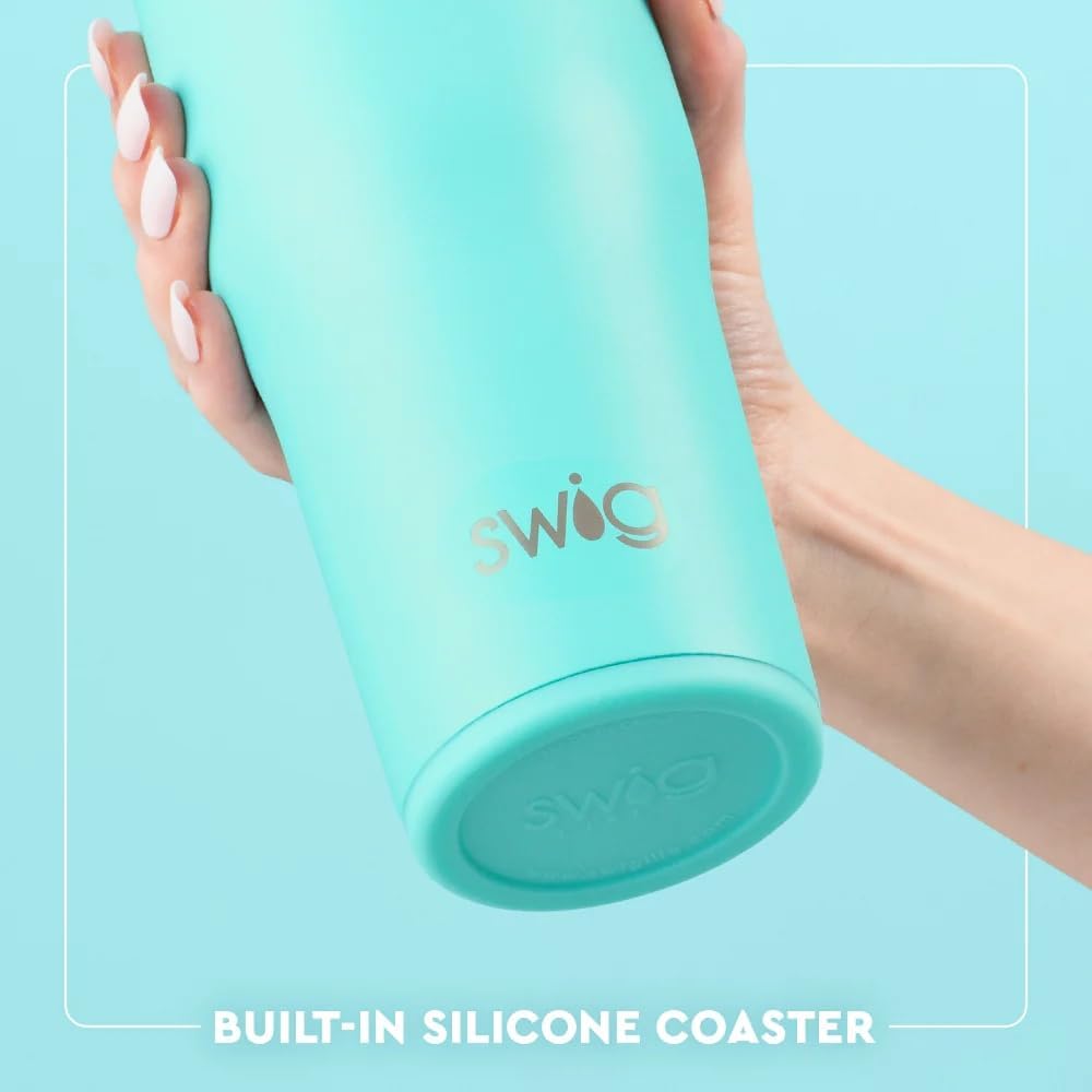 Swig Life 30oz Insulated To-Go Tumbler - Leak Proof Travel Mug with Handle & Straw | Sage Mist