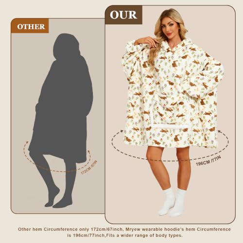 Adult Cozy Wearable Blanket Hoodie XX-Large Yy01 - TV Lounge Wrap