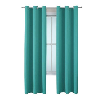 ChrisDowa Grommet Room Darkening Curtains for Bedroom and Living Room - 2 Panels Set Thermal Insulated Blackout Curtains (Teal, 42W x 84L)