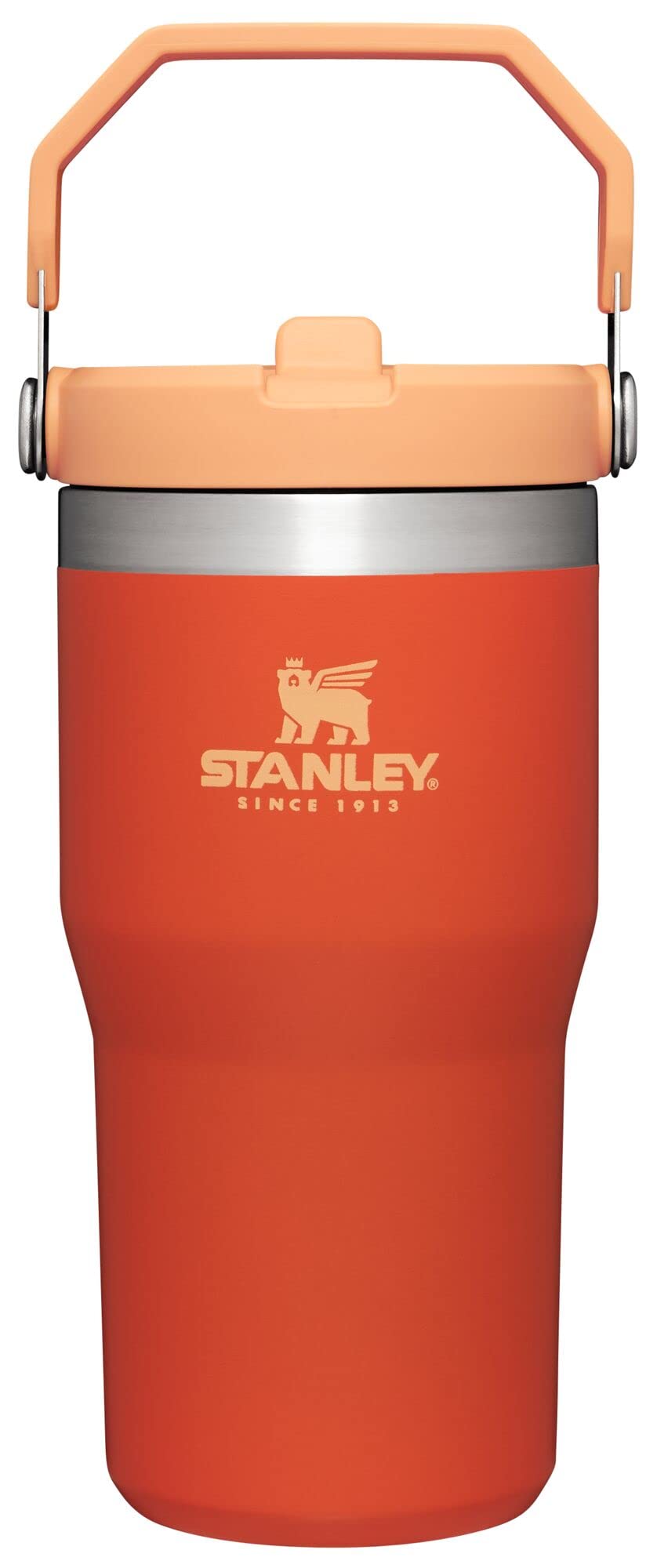 Stanley IceFlow Flip Straw Tumbler with Handle 20 oz | Twist On Lid and Flip Up Straw | Leak Resistant Water Bottle | Insulated Stainless Steel |BPA-Free | Tigerlily