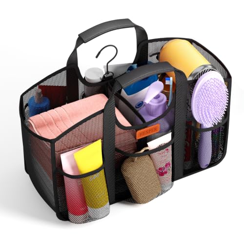 Mesh Shower Caddy with Hook and Handles for Dorms & Travel - Organize Bathroom Supplies