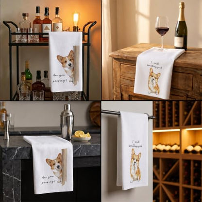 Funny Corgi Dog Towel Set of 2 for Bathroom Decor - Corgi 2