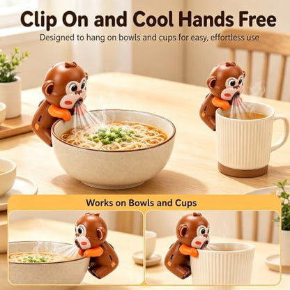 Mini Clip-On Cat-Shaped Fan for Cups & Bowls, Travel Food Cooler E