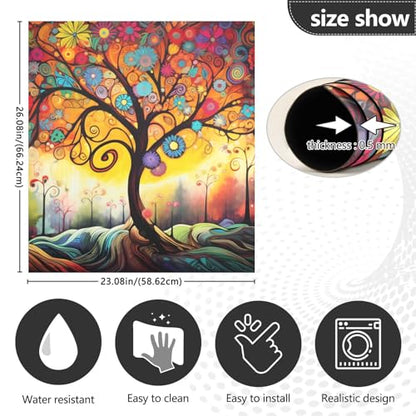 Abstract Tree Dishwasher Magnet Cover Sticker - 23 x 26 in - Magnetic Refrigerator Panel