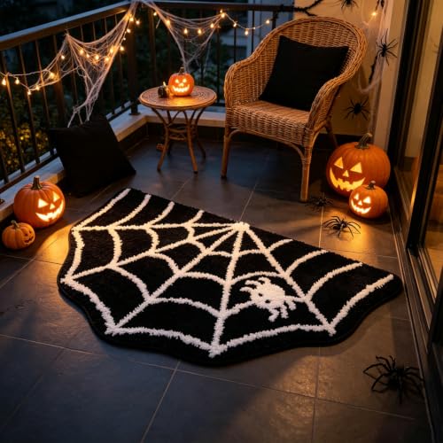 Halloween Ghost Bath Mat - Fun Fluffy Shower Rug with Non-Slip Backing - 19x31 Inch, Style 3