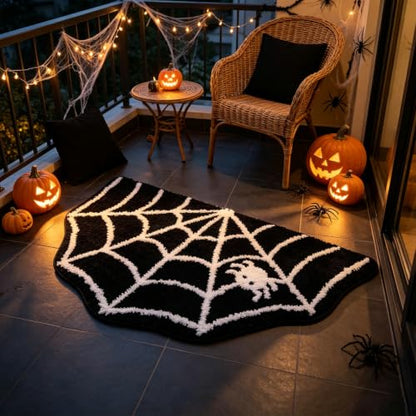 Halloween Ghost Bath Mat - Fun Fluffy Shower Rug with Non-Slip Backing - 19x31 Inch, Style 3