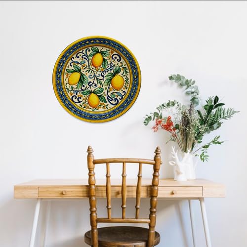 10 Inch Lemon Fruit Decorative Wall Plate - Summer Wobble-Plate Display with M Hanger