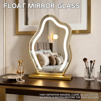 17-Inch LED Cloud Vanity Mirror with Lights, Touch Control for Makeup