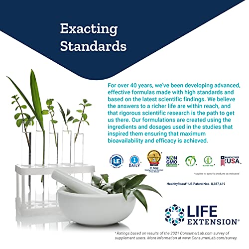 Life Extension Rainforest Blend Whole Bean Coffee Organic, Antioxidant Rich Coffee – Caffeinated – Vegetarian, Non-GMO, Gluten-free – 12 Ounces