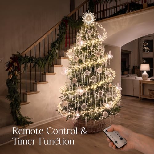 2000 LED Floating Spiral Christmas Tree Lights - 60ft Outdoor Decor