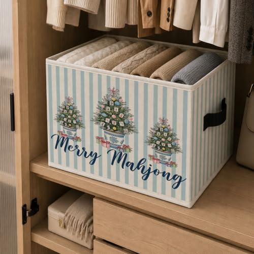 Christmas Tree Storage Bin - Collapsible Organizer Basket with Handles - Color51