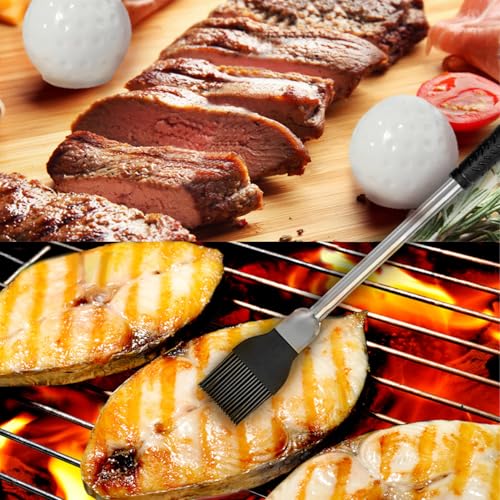 Black Golf BBQ Grill Accessories Set - 8-Piece Outdoor Cooking Gift for Men & Golfers