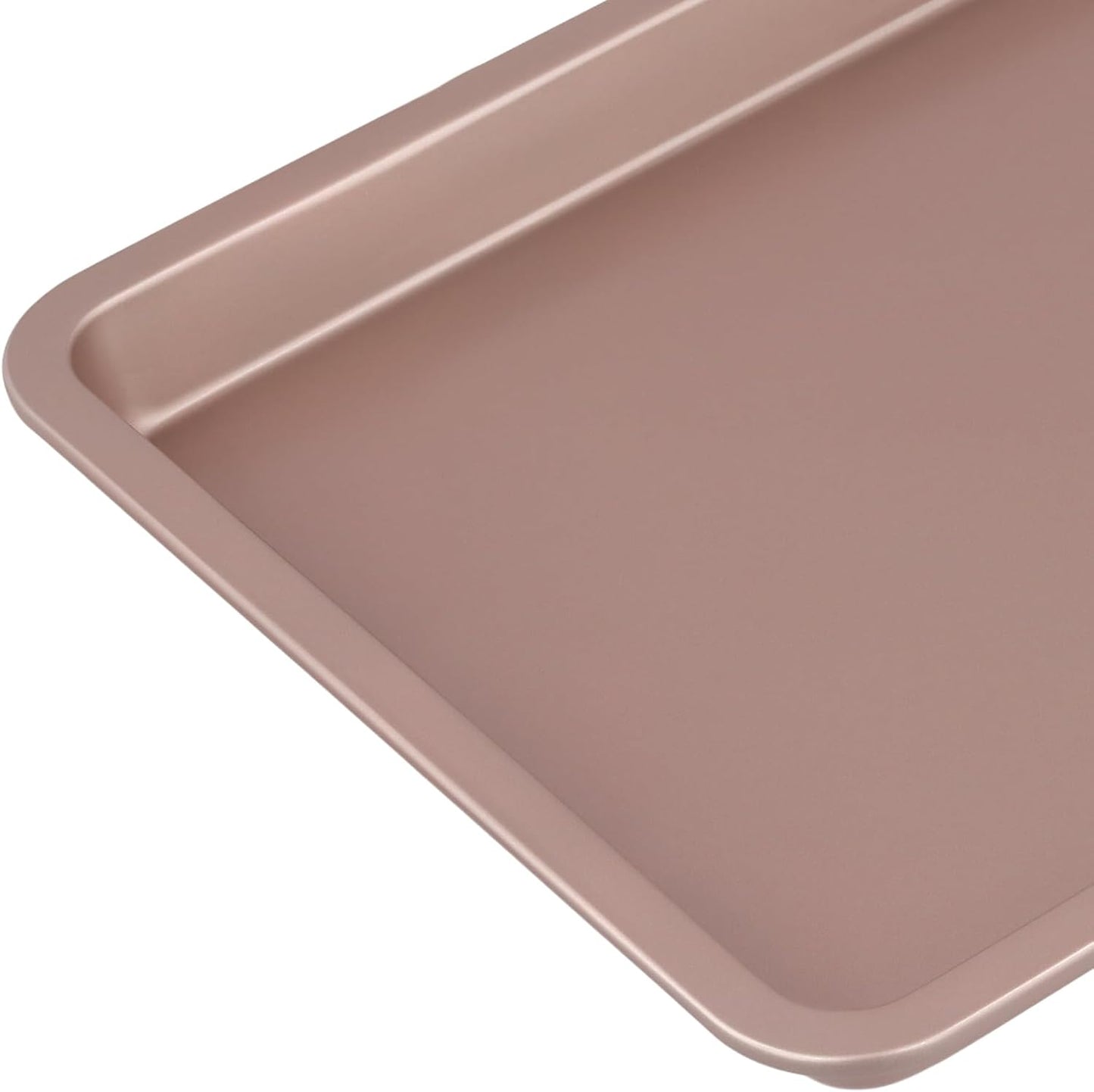 Sheutsan Gold Baking Sheet Pan Set - 4 Pack Carbon Steel Cookie Trays, 13 x 9 x 1 Inch for Roasting