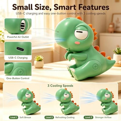 Mini Clip-On Cat-Shaped Fan for Cups & Bowls, Travel Food Cooler E