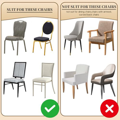 50 Pack Polyester Spandex Chair Covers for Dining, Wedding & Party
