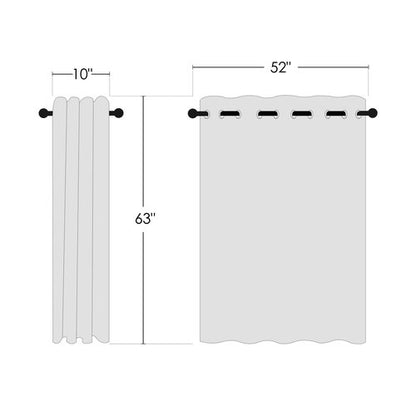 NICETOWN Greyish White Room Darkening Curtain Panels - Window Treatment Thermal Insulated Grommet Room Darkening Curtains/Drapes for Bedroom (2 Panels, 52 by 63, Greyish White)