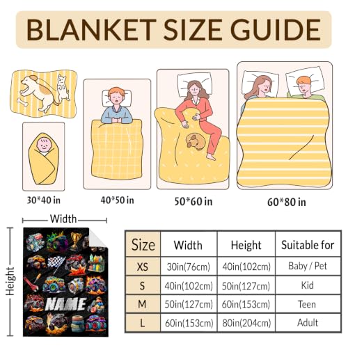 Silver Kids Truck Blanket Gift for Boys - Flannel Throw for Son & Nephew