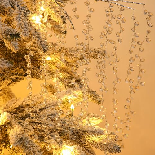 Crystal Ice Drop Christmas Tree Picks - Clear Acrylic 4 Pack - 29 Inch Variation of THIS listing