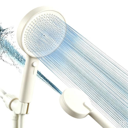 High Pressure Handheld Shower Head with 3 Spray Modes - White