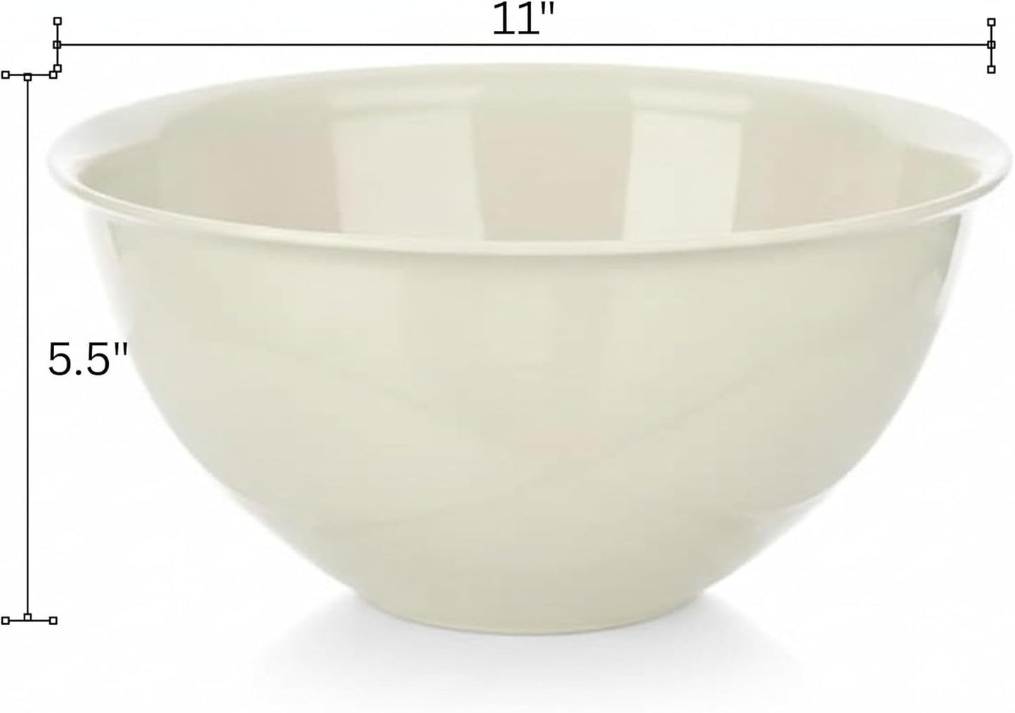 Tribello 5-Quart Mixing Bowls - Versatile Plastic Salad & Serving Bowls - Set of 4 (Assorted Colors)