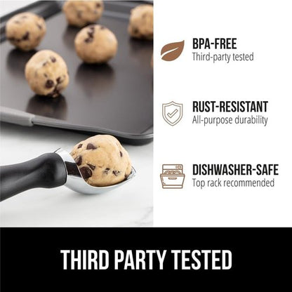 GORILLA GRIP Ice Cream Scoop - BPA-Free Heavy Duty Design with Ergonomic Handle for Perfect Scoops | Black
