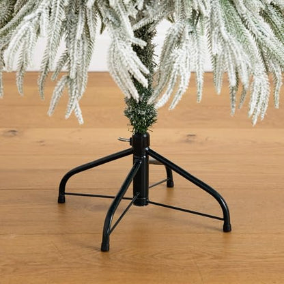 4ft Flocked Down Swept Artificial Christmas Tree with 110 LED Lights - Nearly Natural