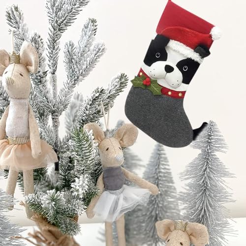 Frenchie Claus Christmas Stocking - 15x21 Holiday Decor Gift - Variation: Frenchie