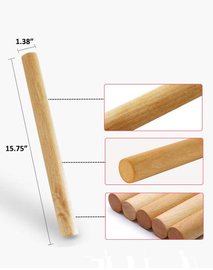 Non-stick Rolling Pin Wood Dough Roller Classic for Baking Cookie Pastry Pizza