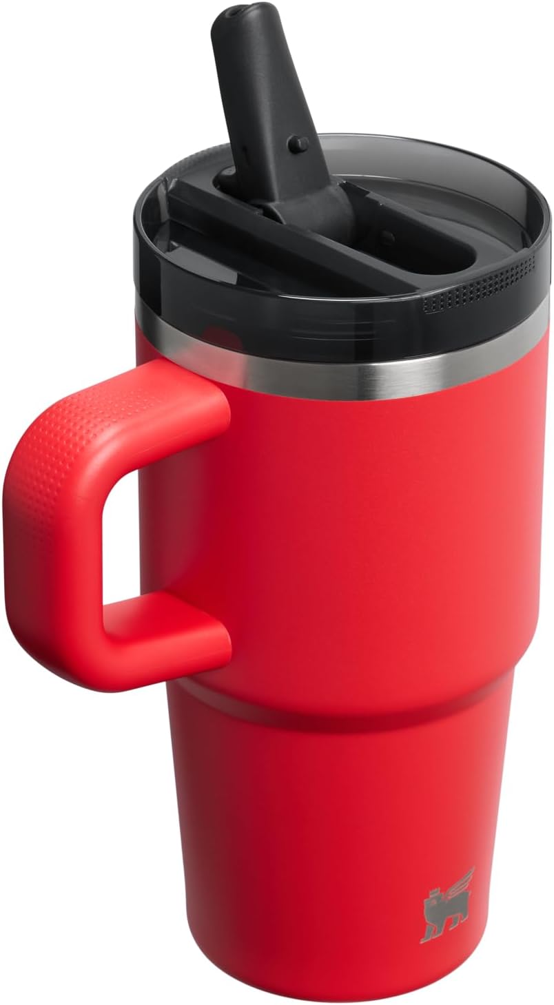 STANLEY Quencher ProTour Tumbler - 20 oz Insulated Stainless Steel with Leakproof Lid & Built-In Straw | Chili Black