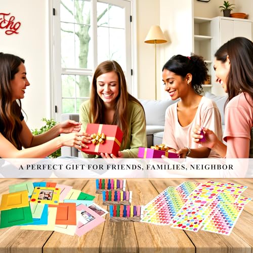 Multicoloured 30pcs Paper Picture Frames for Instax Mini 2x3 Wall Hanging Kit