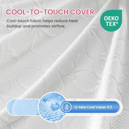 Queen Cooling Gel Memory Foam Mattress Topper - 3 Inch High Density Elite