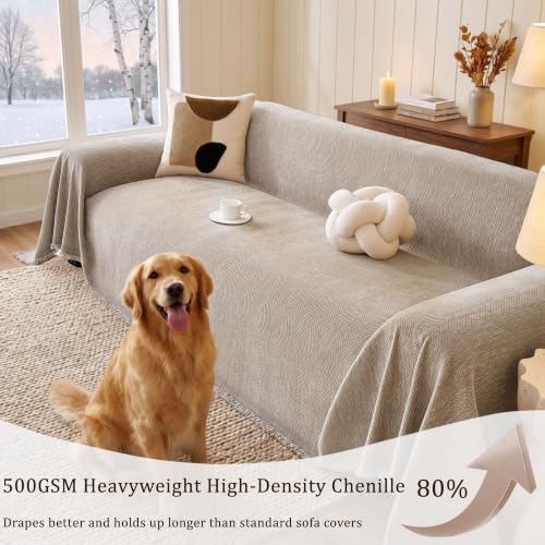 VOIR Waterproof Couch Cover for Dogs Small Loveseat - Warm Mocha, Washable