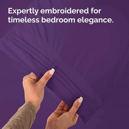 King Pillow Cases by [Brand Name] - Ultra Soft Hotel Quality Covers | Comfy, Wrinkle-Free & Fade Resistant - 2 Piece Set in Purple