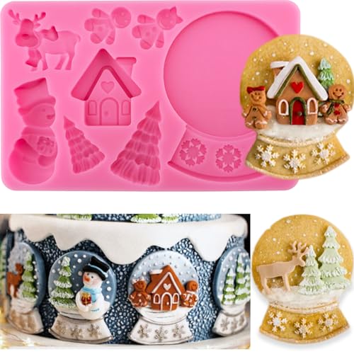 Christmas Crystal Ball Silicone Mold for Cake Decorating & Crafts - Holiday Fondant, Chocolate, Resin