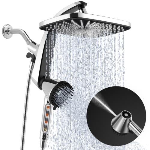 High Pressure Handheld Shower Head with Filter & Magnetic Docking - Chrome
